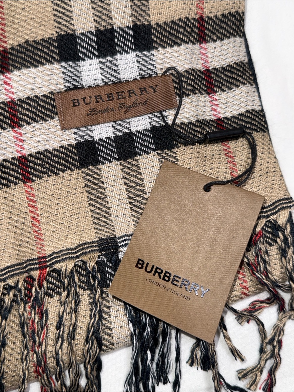 Burberry Authentic NWT Nova Check Plaid Classic Tan Black London England